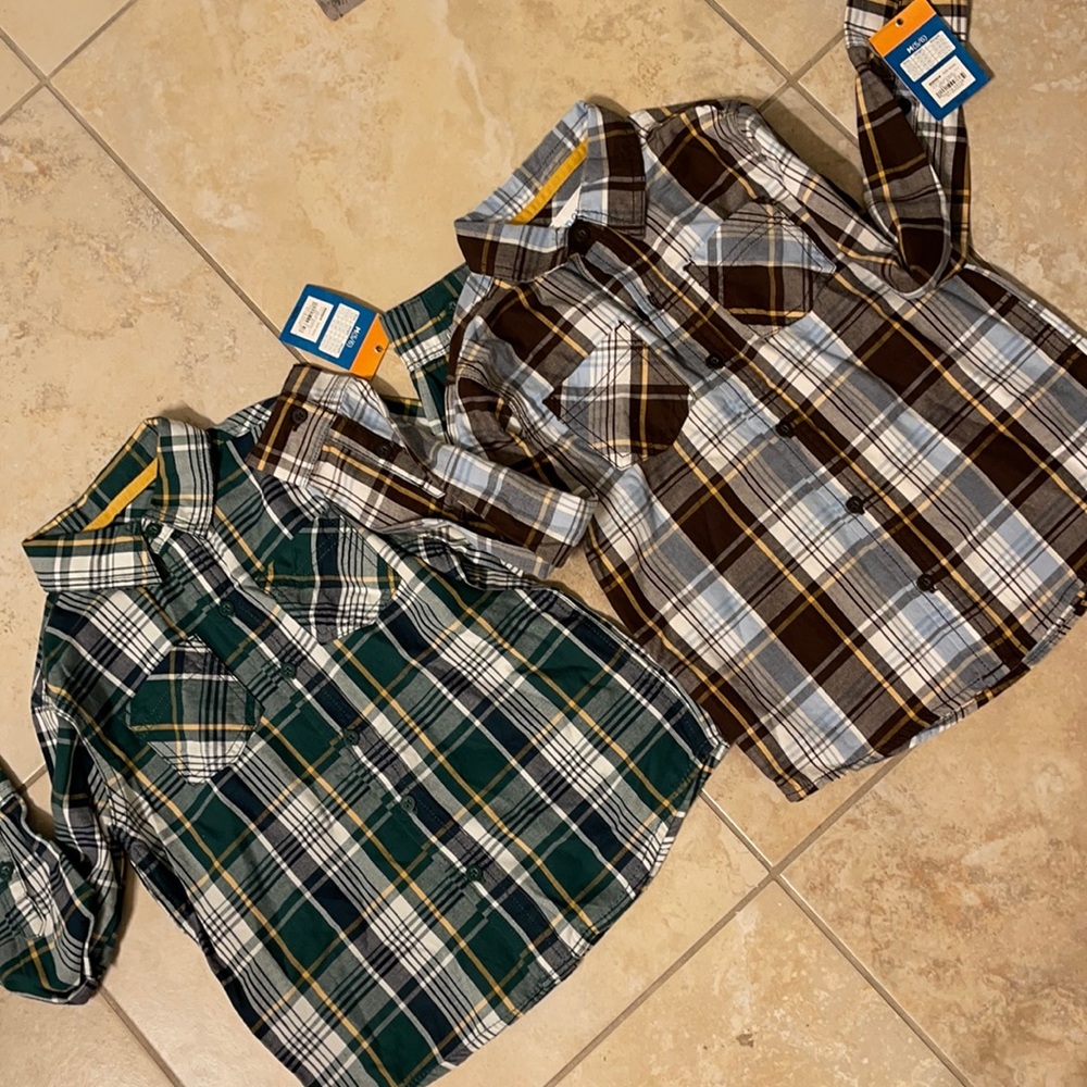 Two brand new long sleeve button ups